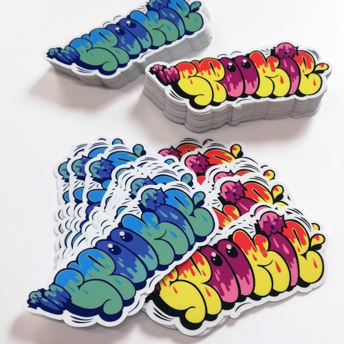 Adesivi dalla forma personalizzata del logo