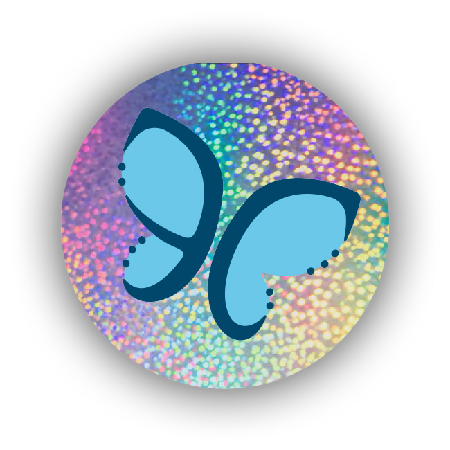 Adesivi glitter personalizzati