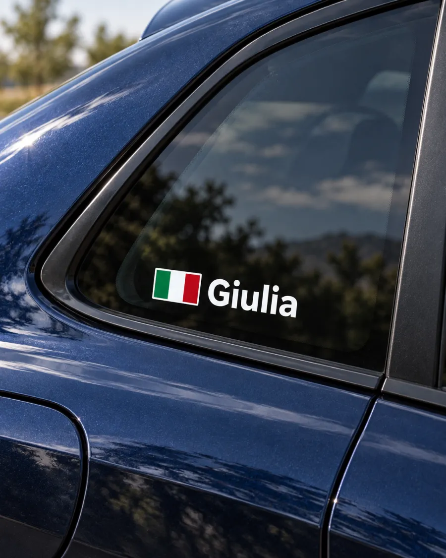 Adesivo nome personalizzato per auto